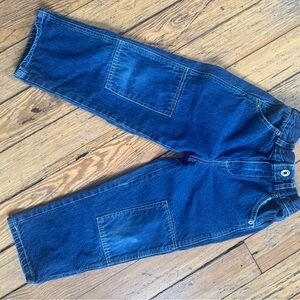 Blue Relaxed Fit Cropped Denim